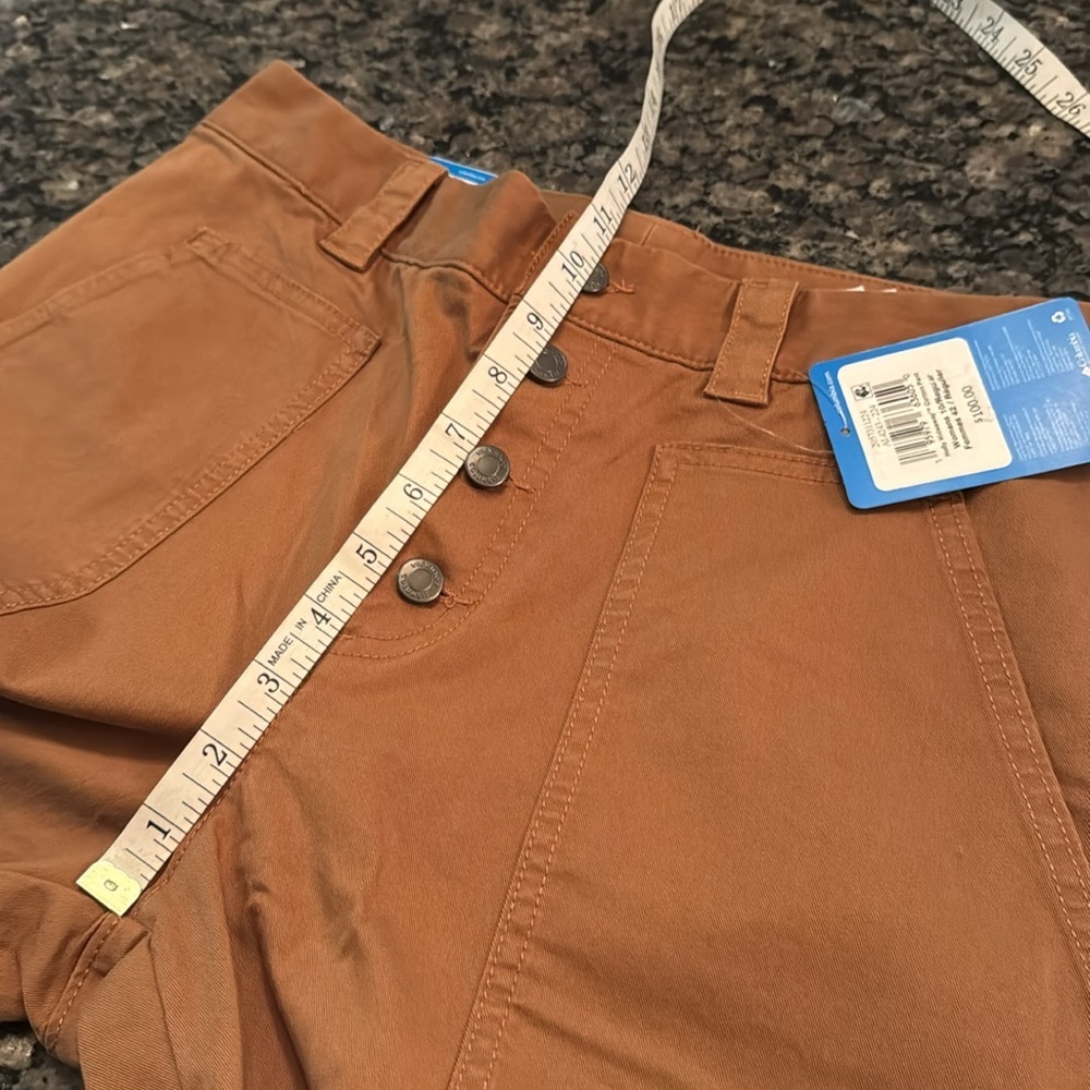 Columbia women’s brown straight leg khaki button fly pants NWT 10 - Picture 9 of 10